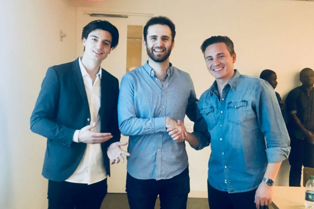 MyPostcard gewinnt Startup Boost Investor Night in NYC Oliver und Felix bei der Startup Boost Investor Night