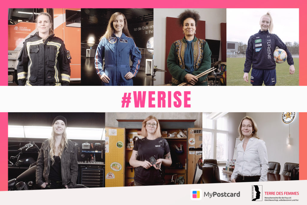 Rollenbilder statt Geschlechterrollen –  TERRE DES FEMMES und MyPostcard launchen #WERISE Kampagne für mehr Empowerment unter Frauen werise Frauen Porträt